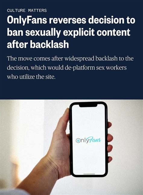 OnlyFans reverses decision to ban sexually explicit content after。